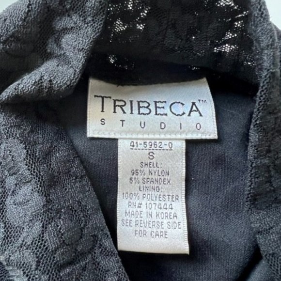 TRIBECA STUDIO LACE MOCK NECK IN BLACK - SIZE SMALL - Picture 2 of 5